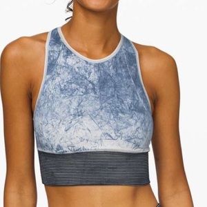 Lululemon Ebb to Train Sports Bra White Luna Tie Dye Size 10